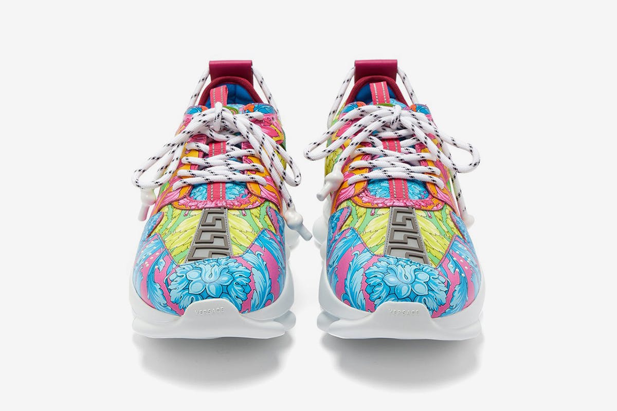 Versace baroque print sneakers clearance